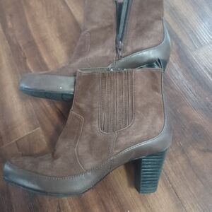 Clarks Dark Brown Ankle Booties